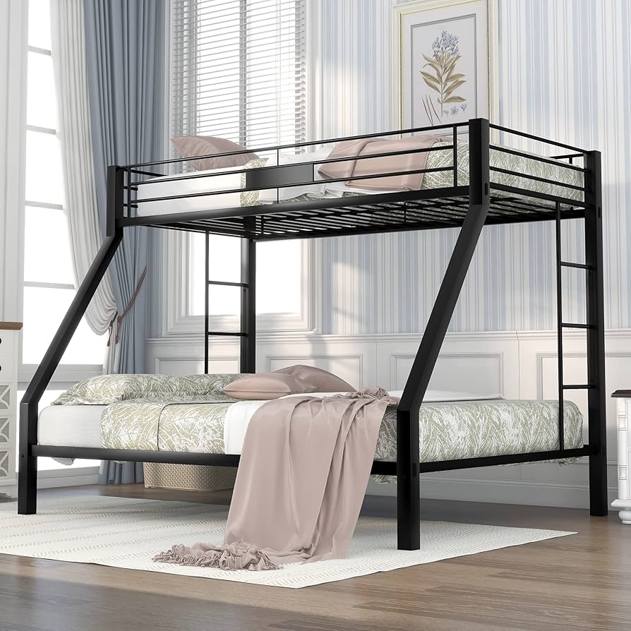 Amazon.com: Bellemave Twin XL Over Queen Metal Bunk Bed with